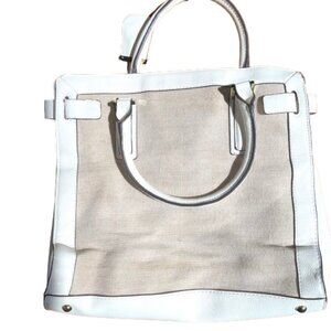 MERONA SATCHEL HANDBAG- Cream/tan One Size New with defects